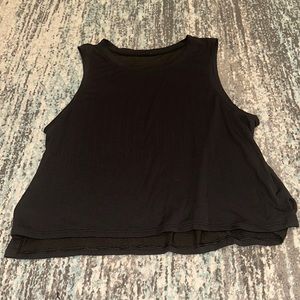 LULULEMON BLACK TANK WITH BREEZE THRU DEISGN